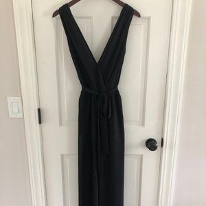 Black Chiffon Jump Suit